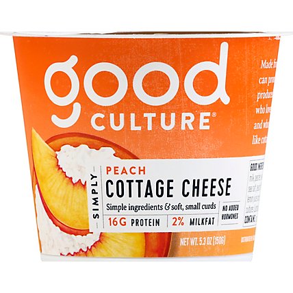 good culture Simply Cottage Cheese 2% Milkfat Peach - 5.3 Oz - Image 2