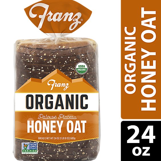 Franz Organic Sandwich Bread Palouse Plateau Honey Oat - 24 Oz