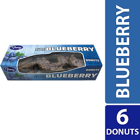 Franz Donut Old Fashioned Blueberry 6 Count - 12 Oz