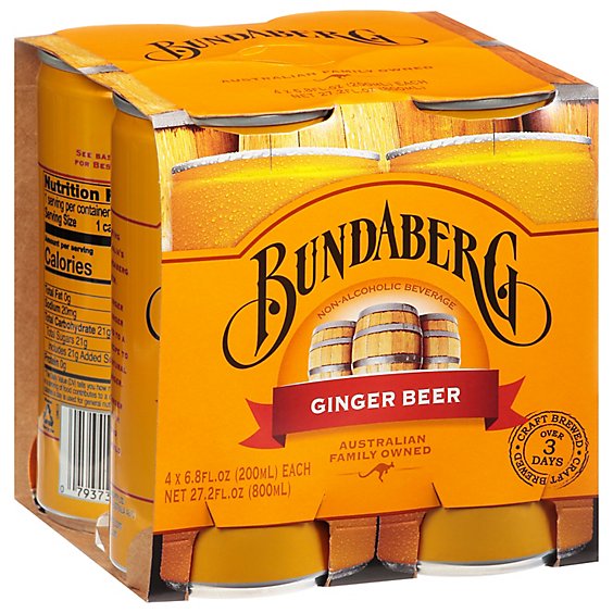 Bundaberg Soda Ginger Beer - 4-200 Ml