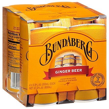 Bundaberg Soda Ginger Beer - 4-200 Ml - Image 1