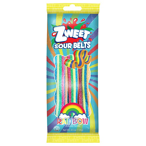 Zweet Sour Belts Rainbow Go Pack - 4.5 Oz