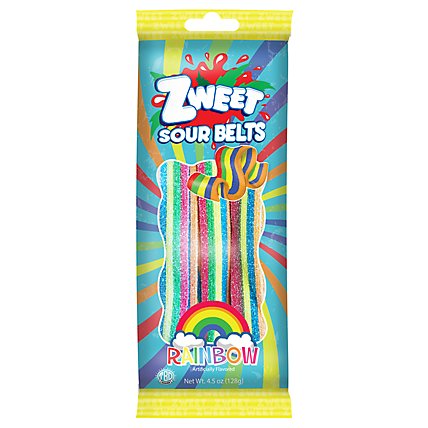 Zweet Sour Belts Rainbow Go Pack - 4.5 Oz - Image 1