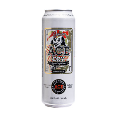 ACE Cider Premium Craft Dry Joker Apple Cans - 19.2 Oz