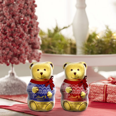 Lindt TEDDY Bear Holiday Milk Chocolate Candy Hollow Figure - 3.5 Oz - Image 2