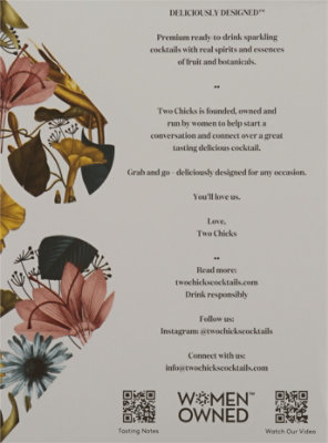 Two Chicks Sparkling Vodka Pear & Elderflower Rtd - 355 Ml - Image 4