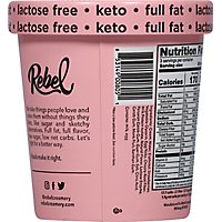 Rebel Ice Cream Keto No Sugar Strawberry 1 Pint - 473 Ml