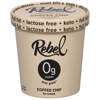 Rebel Ice Cream Keto No Sugar Coffee Chip 1 Pint - 473 Ml - Image 3