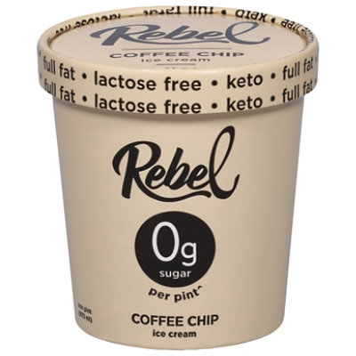 Rebel Ice Cream Keto No Sugar Coffee Chip 1 Pint - 473 Ml