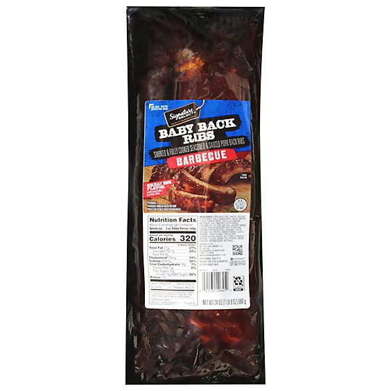 Signature Select Baby Back Ribs Barbeque Famly Pack - 24 Oz