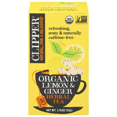 Clipper Organic Lemon & Ginger Herbal Tea - 1.76 Oz