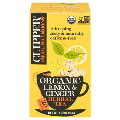 Clipper Organic Lemon & Ginger Herbal Tea - 1.76 Oz - Image 2
