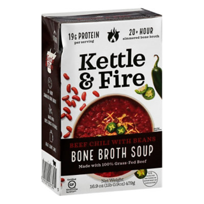 Kettle & Fire Soup, Bone Broth, Chicken Noodle - 16.9 oz