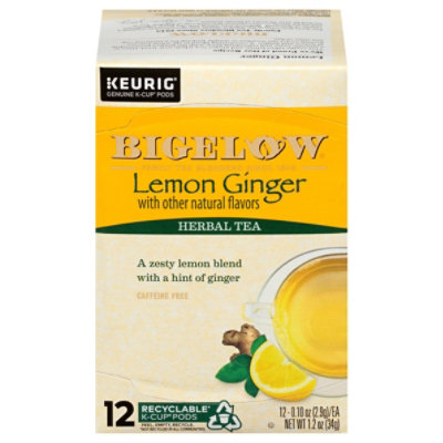 Bigelow Herbal Tea K-Cup Pods Lemon Ginger - 12 Count - Image 1