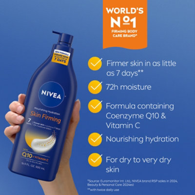 Nivea Body Lotion Nourishing Skin Firming With Q10 + Vitamin C - 16.9 Fl. Oz. - Image 3