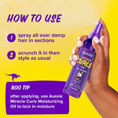 Aussie Miracle Curls Refresher Spray Gel with Coconut & Jojoba Oil - 5.7 Fl. Oz. - Image 5