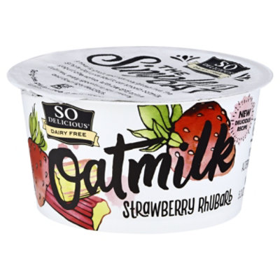  So Delicious Dairy Free Yogurt Alternative Oatmilk Strawberry Rhubarb - 5.3 Oz 