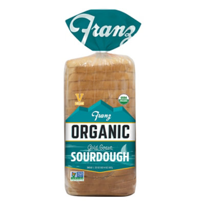 Franz Organic Sandwich Bread Thin Sliced Gold Coast Sourdough Bread - 20 Oz