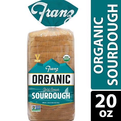 Franz Organic Sandwich Bread Thin Sliced Gold Coast Sourdough Bread - 20 Oz