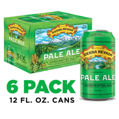 Sierra Nevada Pale Ale Craft Beer In Cans - 6-12 Oz - Image 1