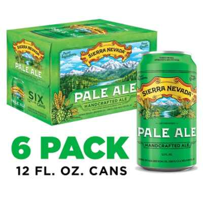 Sierra Nevada Pale Ale Craft Beer In Cans - 6-12 Oz