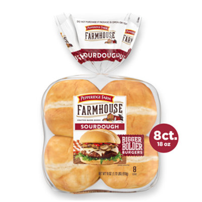 Pepperidge Farm Farmhouse Sourdough Hamburger Buns - 18 Oz - Image 1