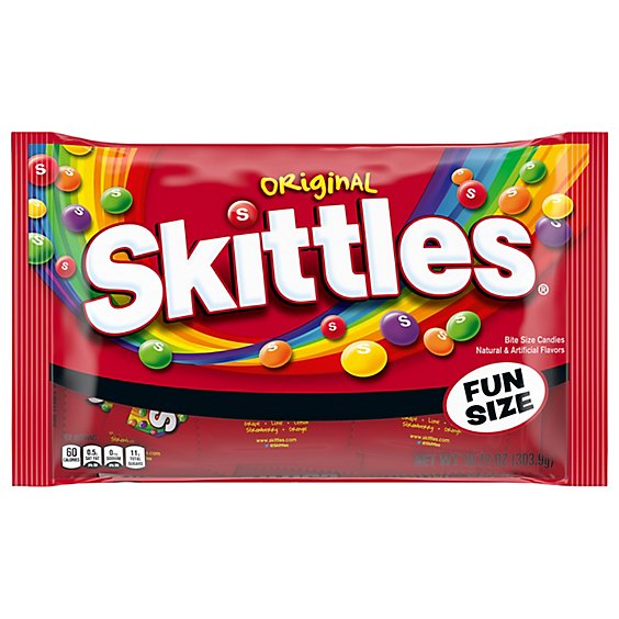 SKITTLES Original Chewy Candy Fun Size Candy - 10.72Oz