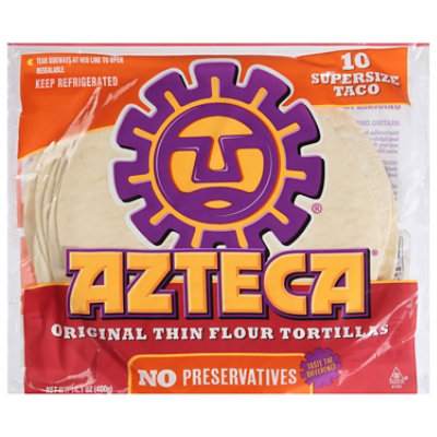 Azteca Tortillas Flour Super Size 10 Count - 14.1 Oz - Image 3