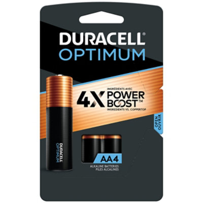 Duracell Optimum 1.5V Alkaline AA Batteries - 4 Count - Image 1