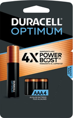 Duracell Optimum 1.5V Alkaline AAA Batteries - 4 Count