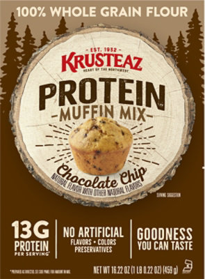 Krusteaz Protein Chocolate Chip Muffin Mix - 16.22 Oz - Image 2