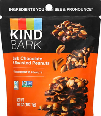 KIND Bark Dark Chocolate & Roasted Peanuts - 3.6 Oz - Image 1