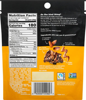 KIND Bark Dark Chocolate Almond & Salted Caramel - 3.6 Oz - Image 6