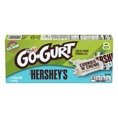 Go-Gurt Yogurt Low Fat Hersheys Cookies N Cream - 8-2 Oz - randalls