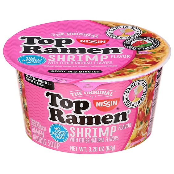 Nissin Top Ramen Bowl Shrimp - 3.28 Oz