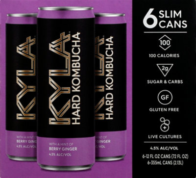 Kyla Hard Kombucha Berry Ginger 6/12c In Cans - 6-12 Fl. Oz. - Image 6