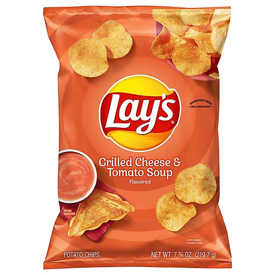Lays Grilled Cheese Tomato Soup Potato Chips - 7.75 Oz