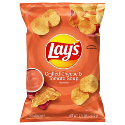 Lays Grilled Cheese Tomato Soup Potato Chips - 7.75 Oz