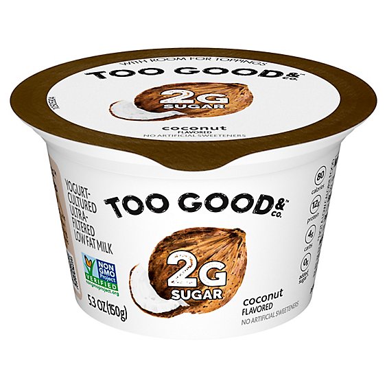 Two Good Coconut Low Fat Lower Sugar Greek Yogurt - 5.3 Oz