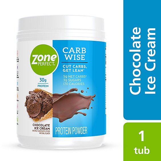 ZonePerfect Carb Wise Protein Powder Chocolate Ice Cream - 22.4 Oz