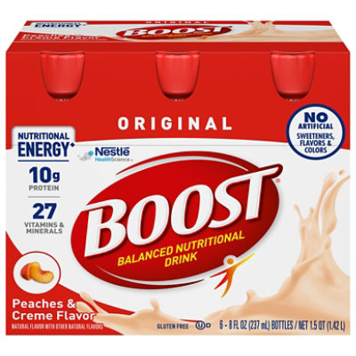 BOOST Original Nutritional Drink Peaches & Creme - 6-8 Fl. Oz.