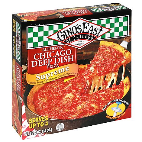Ginos East of Chicago Pizza Chicago Deep Dish Supreme Frozen - 32 Oz