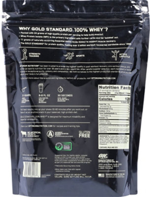 Optimum Nutrition Gold Standard Whey Protein Powder Drink Mix Vanilla Ice Cream - 1.5 Lb - Image 6