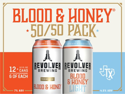 Revolver Brewing Blood & Honey 50/50 Variety Pack Craft Beer 7.0% ABV in Cans - 12-12 Fl. Oz. - Image 6