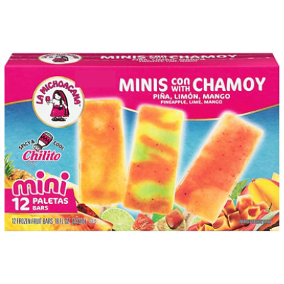 La Michoacana Paletas Bar With Chamoy Mini Variety - 12-1.5 Oz