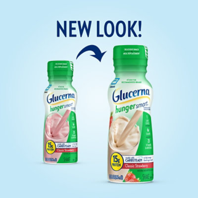 Glucerna Hunger Smart Diabetes Nutritional Shake Ready To Drink Creamy Strawberry - 6-10 Fl. Oz. - Image 1