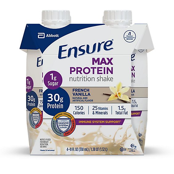 Ensure Max Protein Nutrition Shake Ready To Drink French Vanilla - 4-11 Fl. Oz.