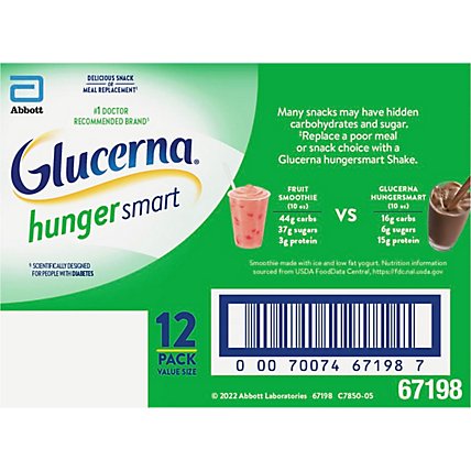 Glucerna Hunger Smart Diabetes Nutritional Shake Ready To Drink Rich Chocolate - 12-10 Fl. Oz. - Image 6