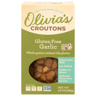 Olivias Croutons Gluten Free - 4.5 Oz
