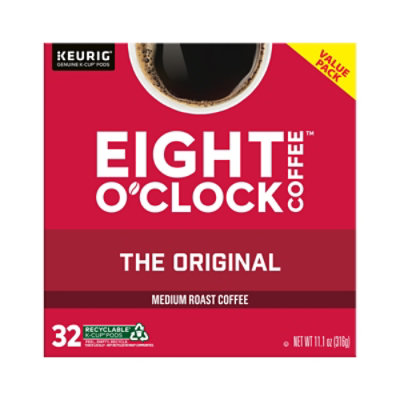 Eight O' Clock The Original Medium Roast Ground Coffee Value Pack K-Cup Pods  - 32 Count - Image 2